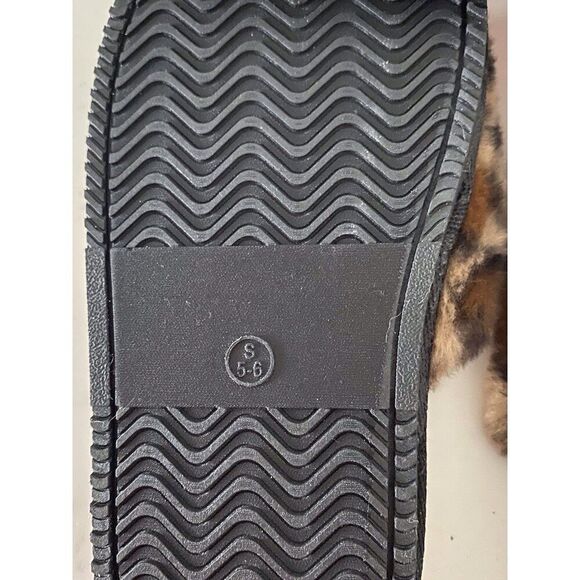 Juicy Couture ELDORIS 2 Faux Fur LEOPARD Slip On Slide Slippers Women’s Sz S 5/6 - Picture 8 of 9